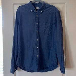 Tailored J. Crew oxford in dark blue, size L